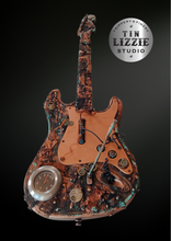 Load image into Gallery viewer, Tin Lizzie Studios Post Apocalyptic Steampunk Guitar
