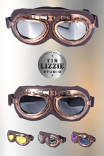 Load image into Gallery viewer, Retro Aviator Goggles - Bronze - Festival Wear
