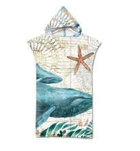 Load image into Gallery viewer, Retro Hooded Microfiber Beach/Surf Towel
