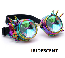 Load image into Gallery viewer, Spiked Holographic Aviator Goggles.
