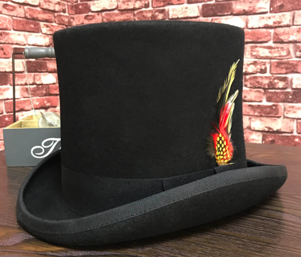 Quality Steampunk Black Wool Hat