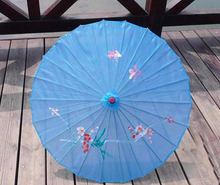 Load image into Gallery viewer, Colourful Chinese Hand-Painted Silk Summer Parasol - Festival Must Have!!
