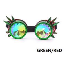 Load image into Gallery viewer, Spiked Holographic Aviator Goggles.
