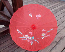 Load image into Gallery viewer, Colourful Chinese Hand-Painted Silk Summer Parasol - Festival Must Have!!
