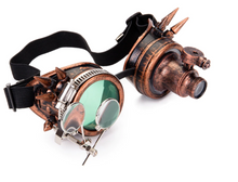 Load image into Gallery viewer, Steampunk Goggles (LED light) with Double Loupe Attachment
