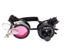 Load image into Gallery viewer, Steampunk Goggles (LED light) with Double Loupe Attachment
