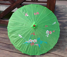 Load image into Gallery viewer, Colourful Chinese Hand-Painted Silk Summer Parasol - Festival Must Have!!
