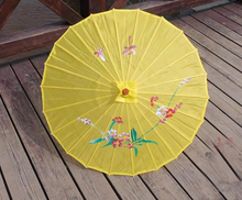 Load image into Gallery viewer, Colourful Chinese Hand-Painted Silk Summer Parasol - Festival Must Have!!
