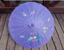 Load image into Gallery viewer, Colourful Chinese Hand-Painted Silk Summer Parasol - Festival Must Have!!
