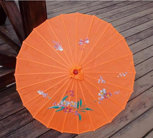 Load image into Gallery viewer, Colourful Chinese Hand-Painted Silk Summer Parasol - Festival Must Have!!
