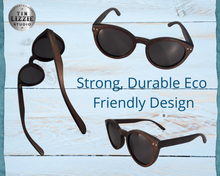 Load image into Gallery viewer, Eco Brown Bamboo Wood Design Polarized Sunglasses
