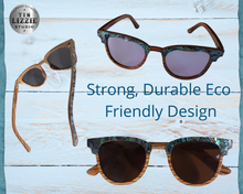 Load image into Gallery viewer, Eco Paua &amp; Bamboo Design Polarized Sunglasses
