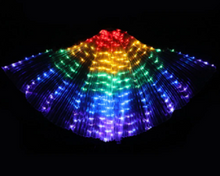 Load image into Gallery viewer, Beautiful Rainbow LED light up 3.3 metre wings with retractable sticks 
